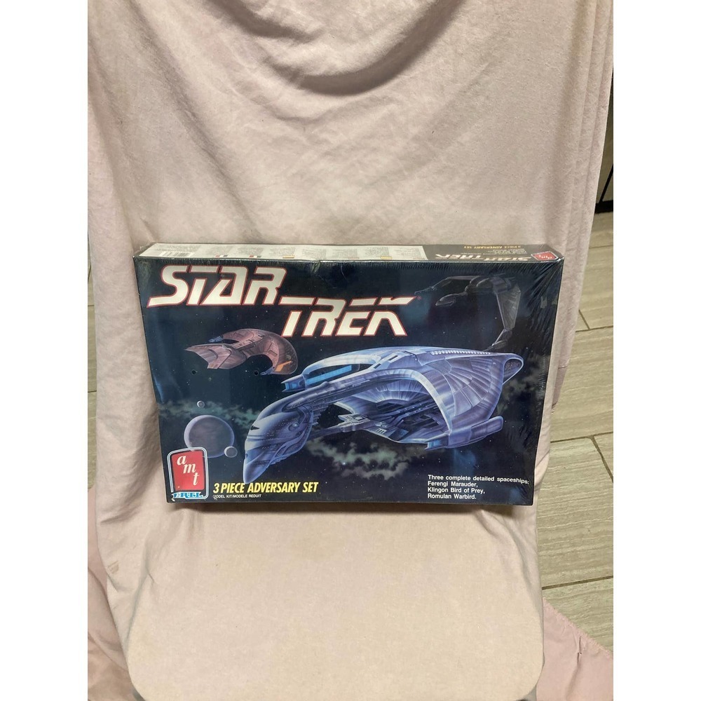 Amt Ertl Star Trek 3 Piece Adversary Set Model Kit Factory Sealed